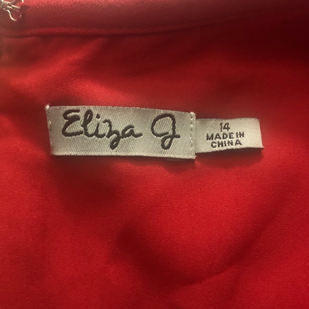 Eliza J Red Fit & Flare Dress - Picture 6 of 8